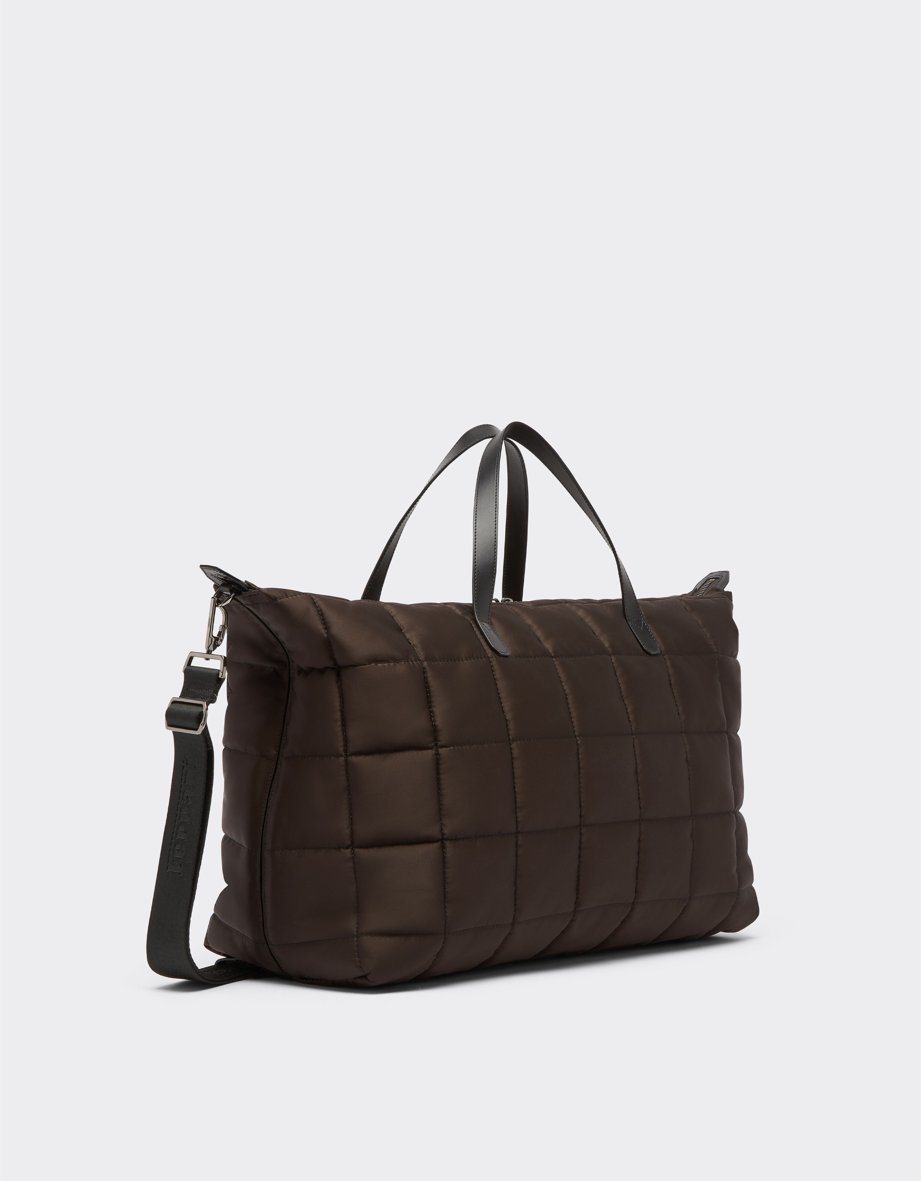 Ferrari Borsa duffle in eco-nylon Dark brown 21405f