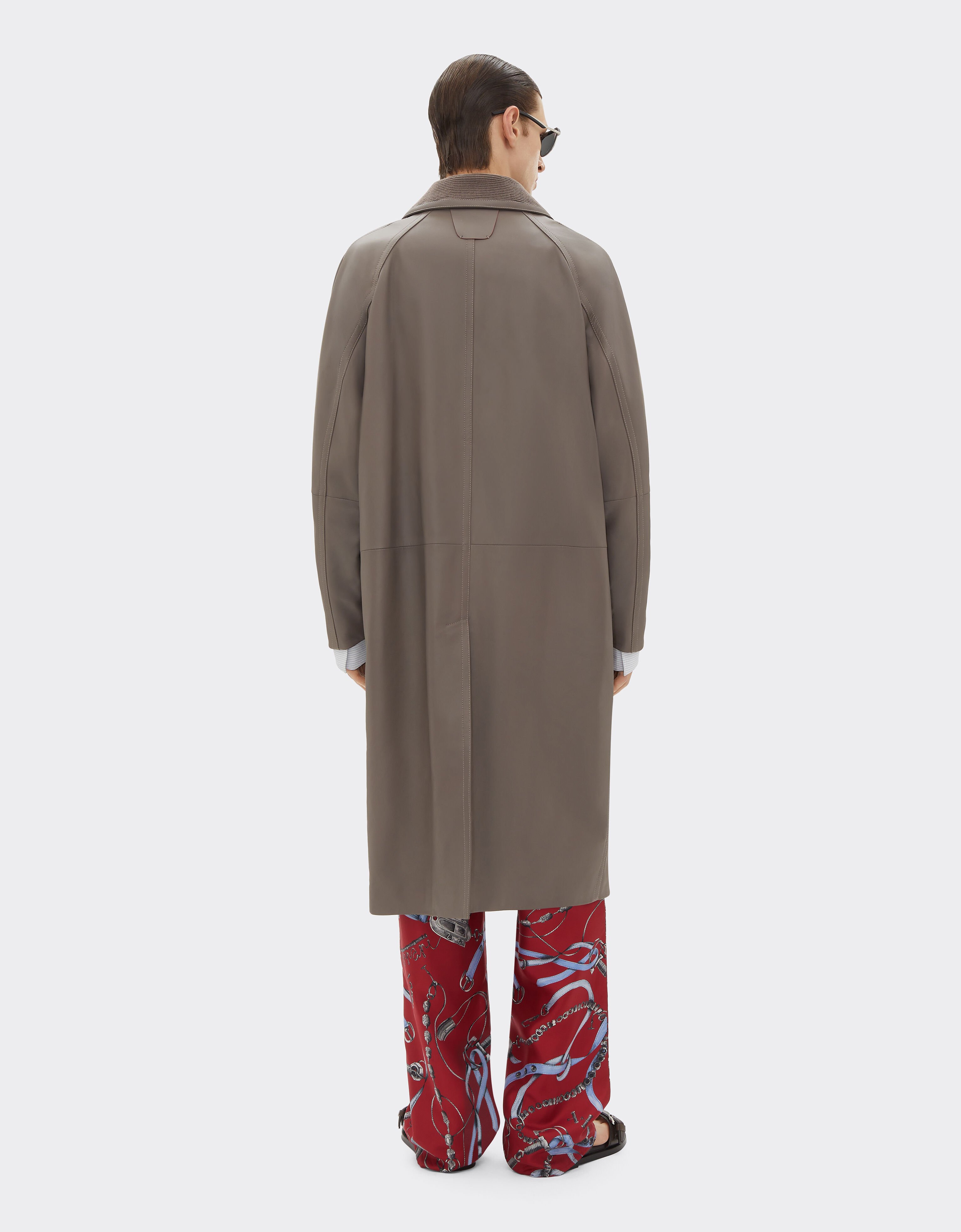 Ferrari Rubberized nappa leather coat Clay 50080f