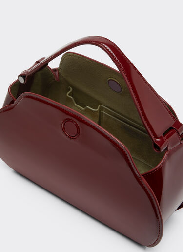 Ferrari Dino top handle bag in glossy leather Ferrari Ferrari Dino top handle bag in glossy leather Cherry 49140f
