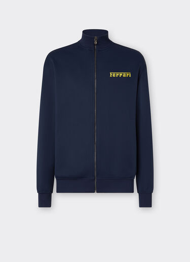 Ferrari Sweatshirt with zip and Ferrari logo Navy 48489f
