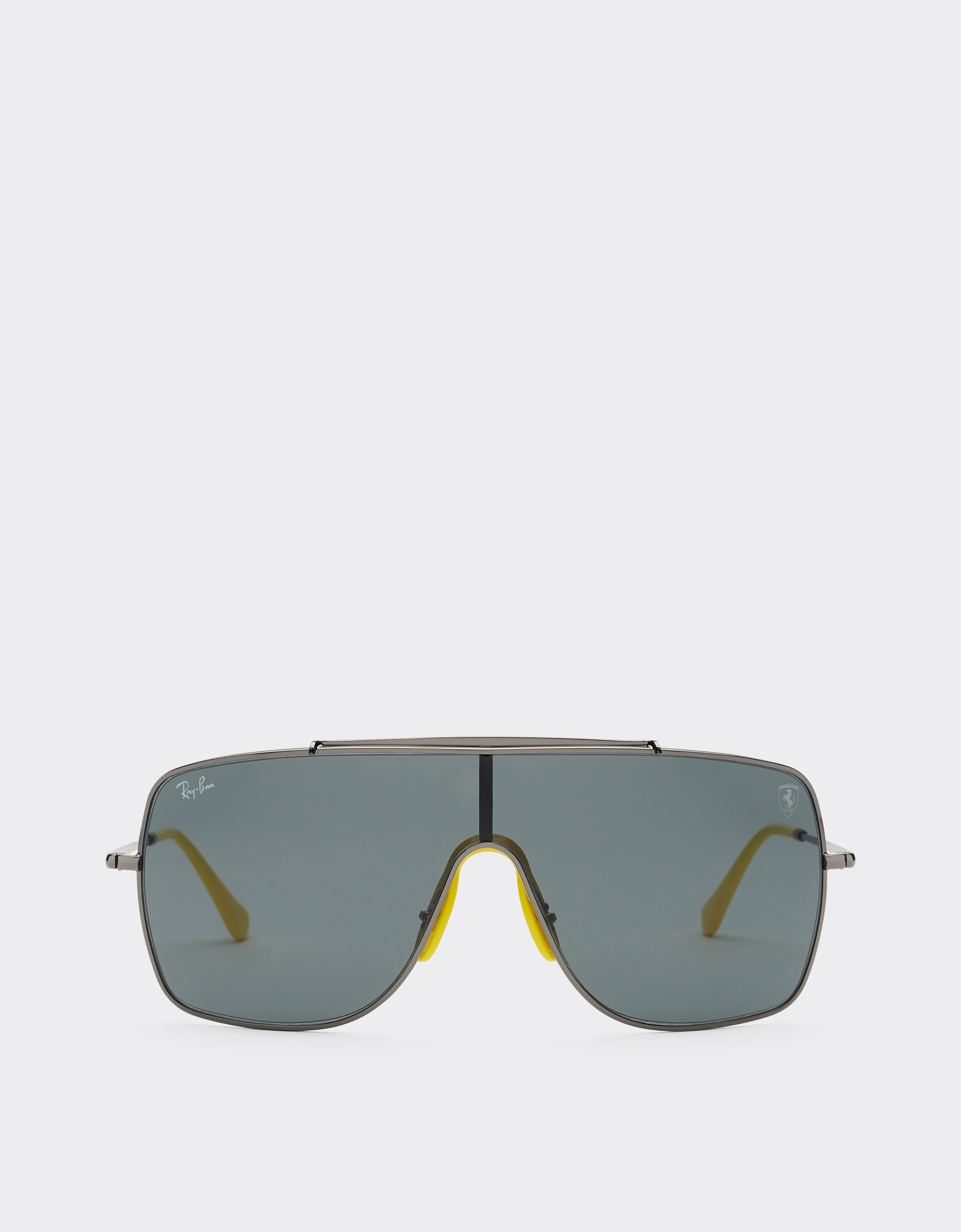 Ferrari Ray-Ban für Scuderia Ferrari RB3697MF in Metall Gewehrlaufgrau mit dunkelgrauen Gläsern Dunkelgrau F1506f