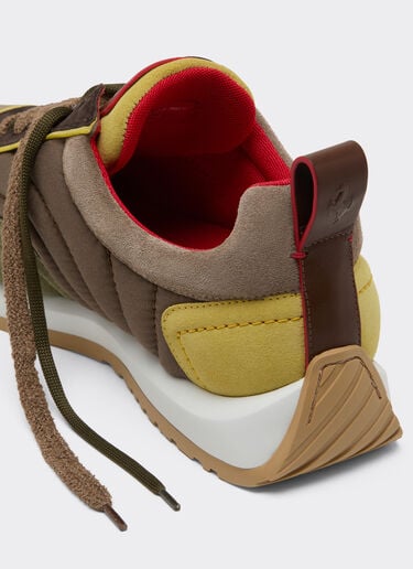 Ferrari Sneaker in suede nappa e nylon cerato Ebano 49886f