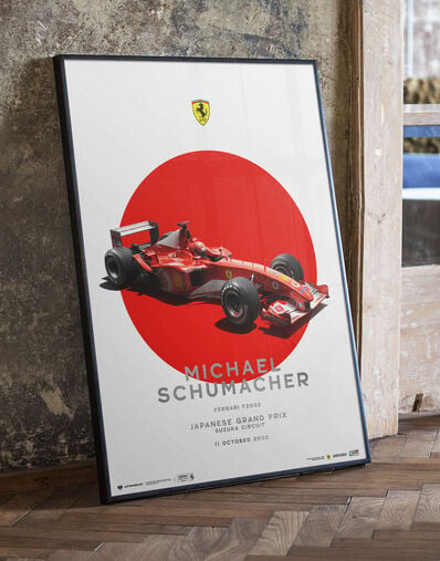 Ferrari Official Ferrari F2002 Michael Schumacher Suzuka GP poster Multicolore LE0P2793EXT0001f