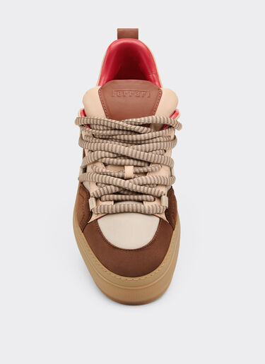 Ferrari Suede, Nappa leather and Q-Cycle® low-top sneaker Beige 22737f