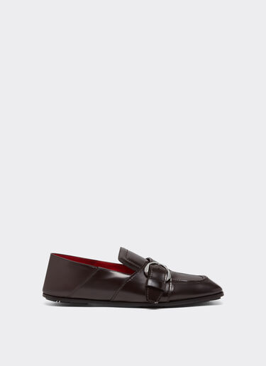 Mocasín de piel cepillada Ferrari Mocasín de piel cepillada Espresso 22743f