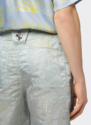 Ferrari Cargo trousers in iridescent jacquard nylon Azure 47980f
