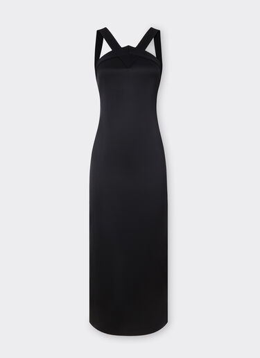 Ferrari 粘胶纤维长裙 黑色 48345f