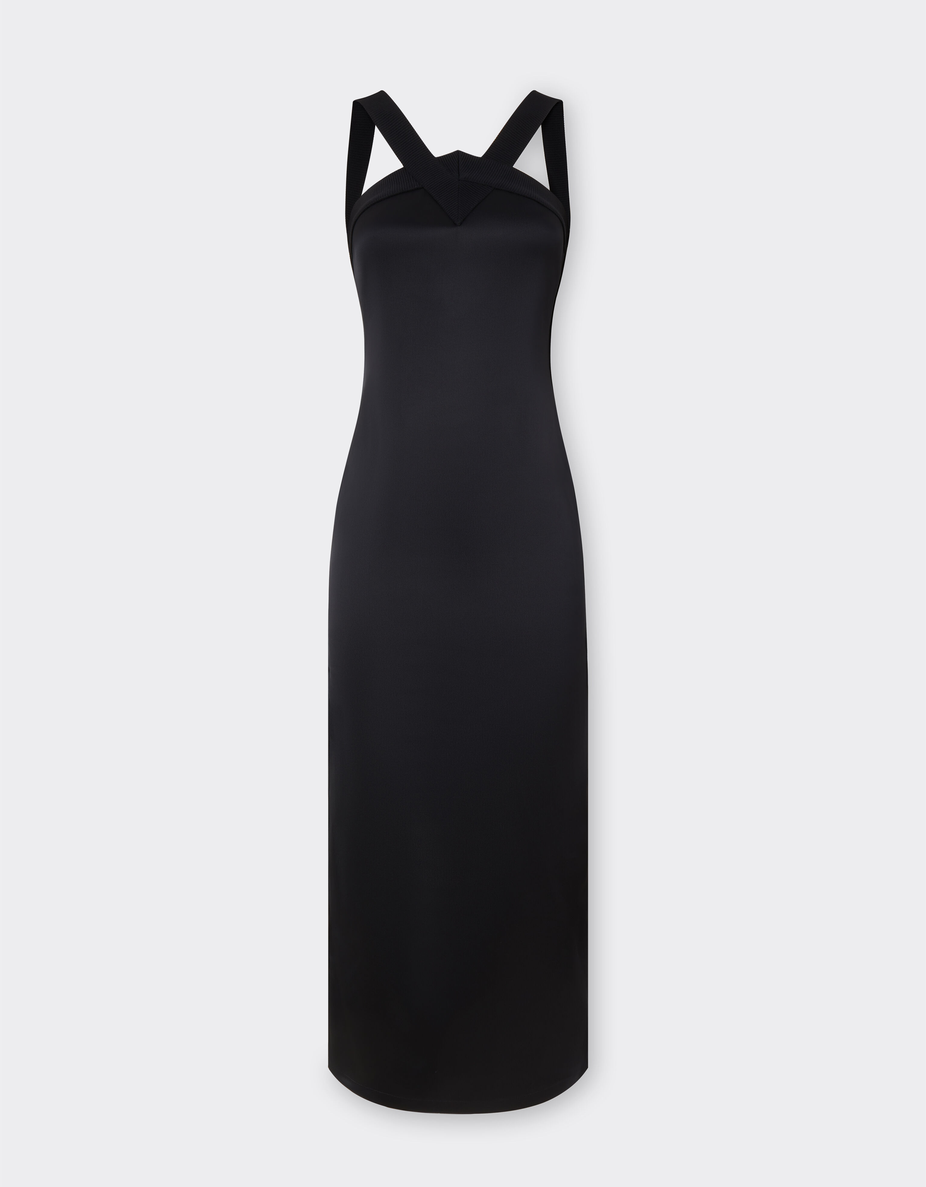 Ferrari 粘胶纤维长裙 黑色 48345f
