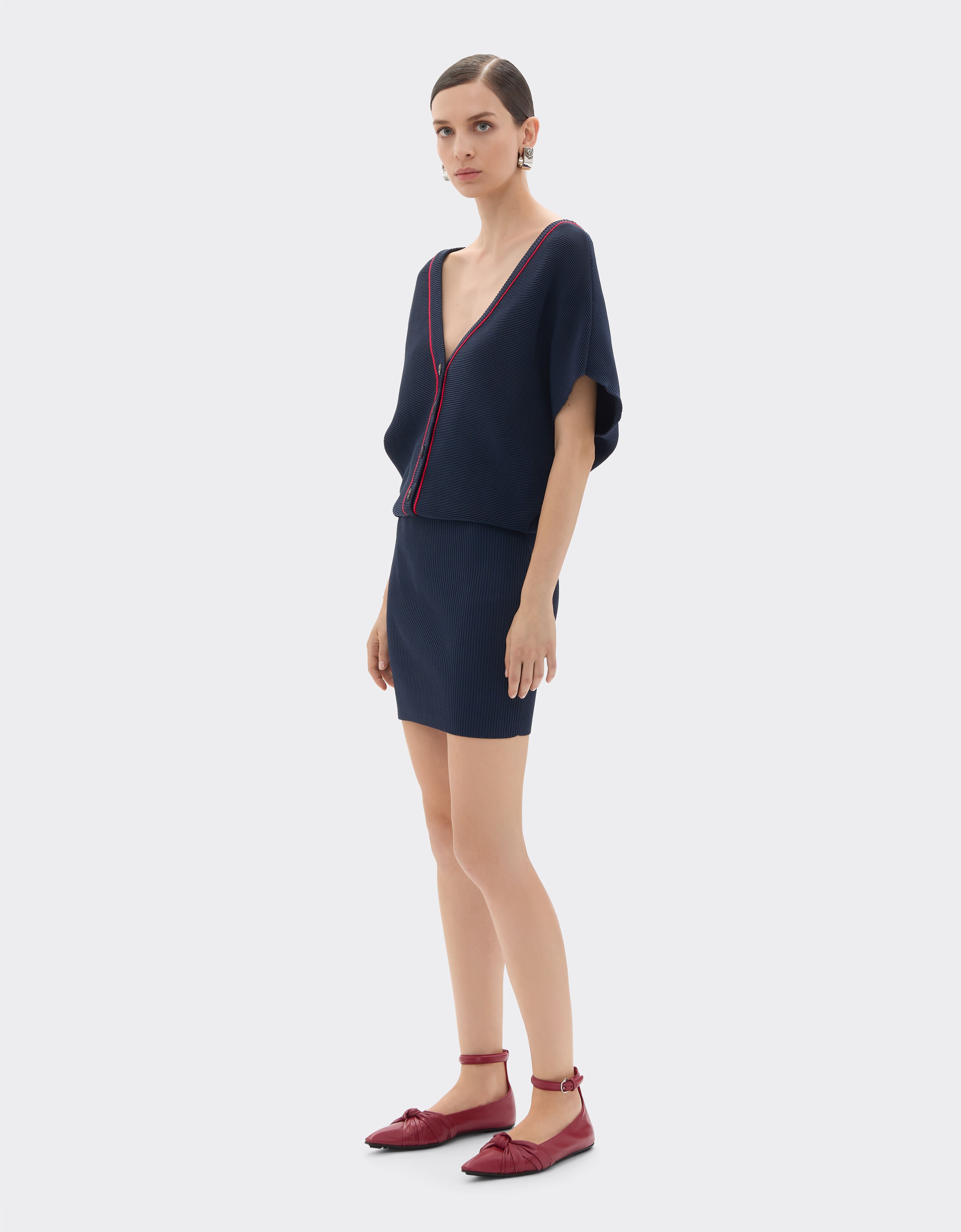 Ferrari Short knit dress in Q-Cycle® Ultramarine 50110f