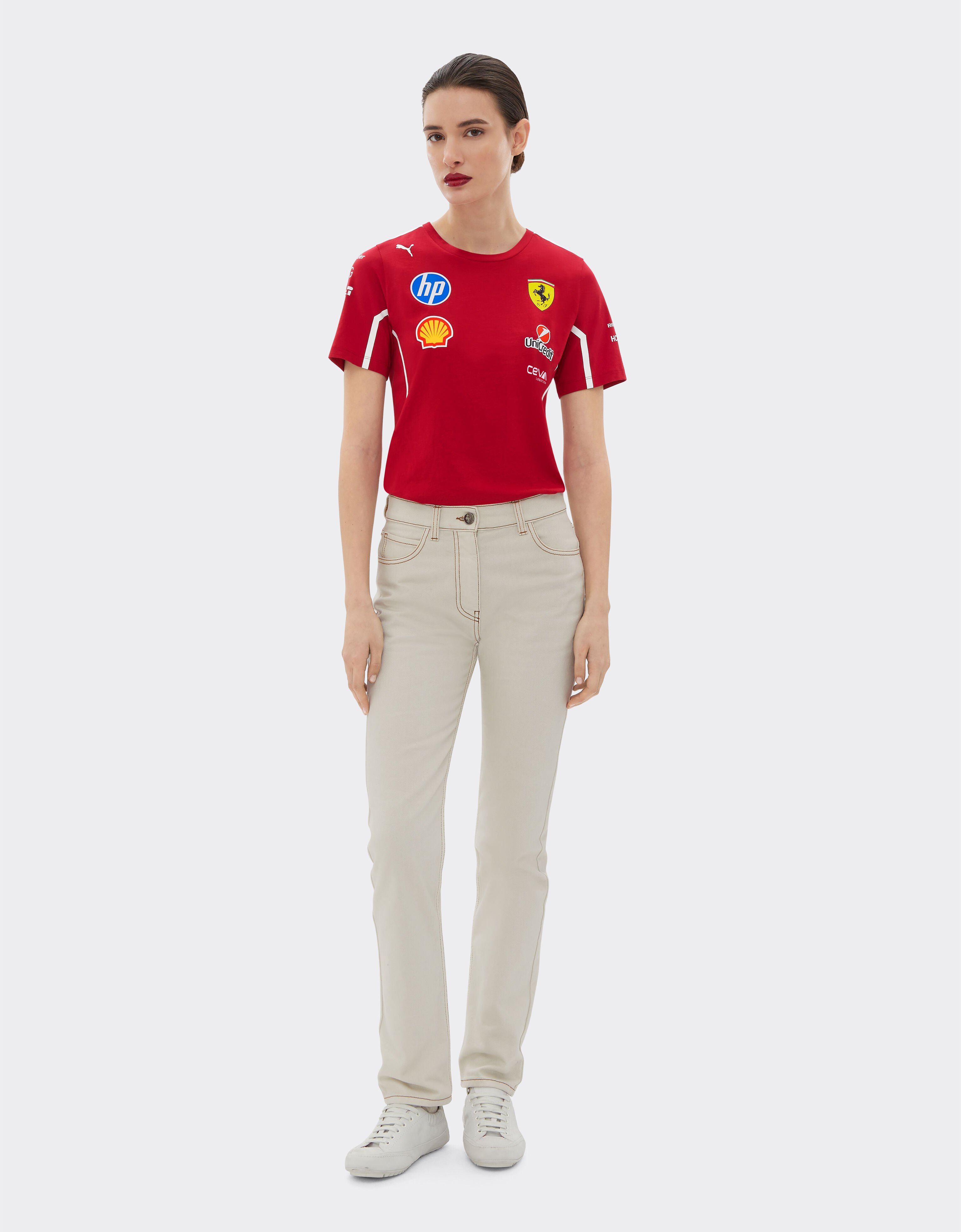 Ferrari T-shirt 2025 Team Puma pour Scuderia Ferrari HP Cerise LA028f