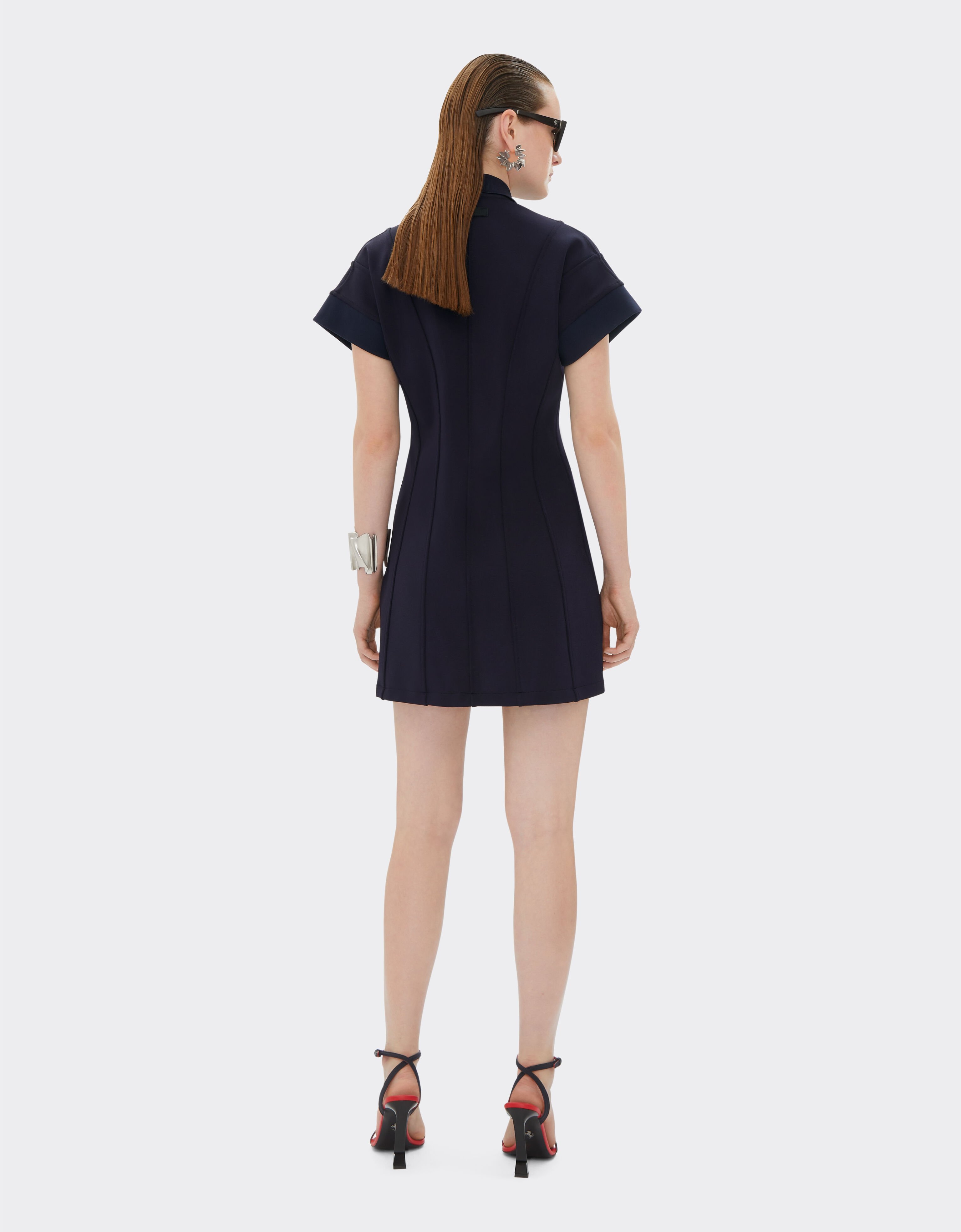 Ferrari Poloshirt-Kleid aus Jersey mit Milano-Naht Navy 21806f