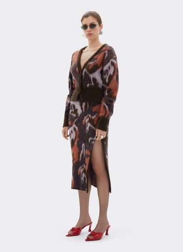 Knit skirt with Cavallino Ikat pattern Ferrari Knit skirt with Cavallino Ikat pattern Espresso 22532f