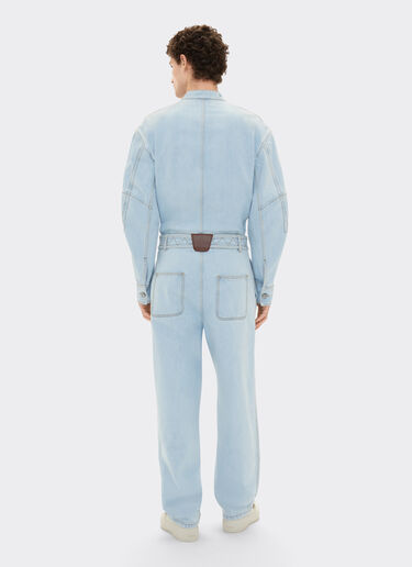Ferrari Ferrari x Charles Leclerc stone-washed denim jumpsuit Light Denim 22776f