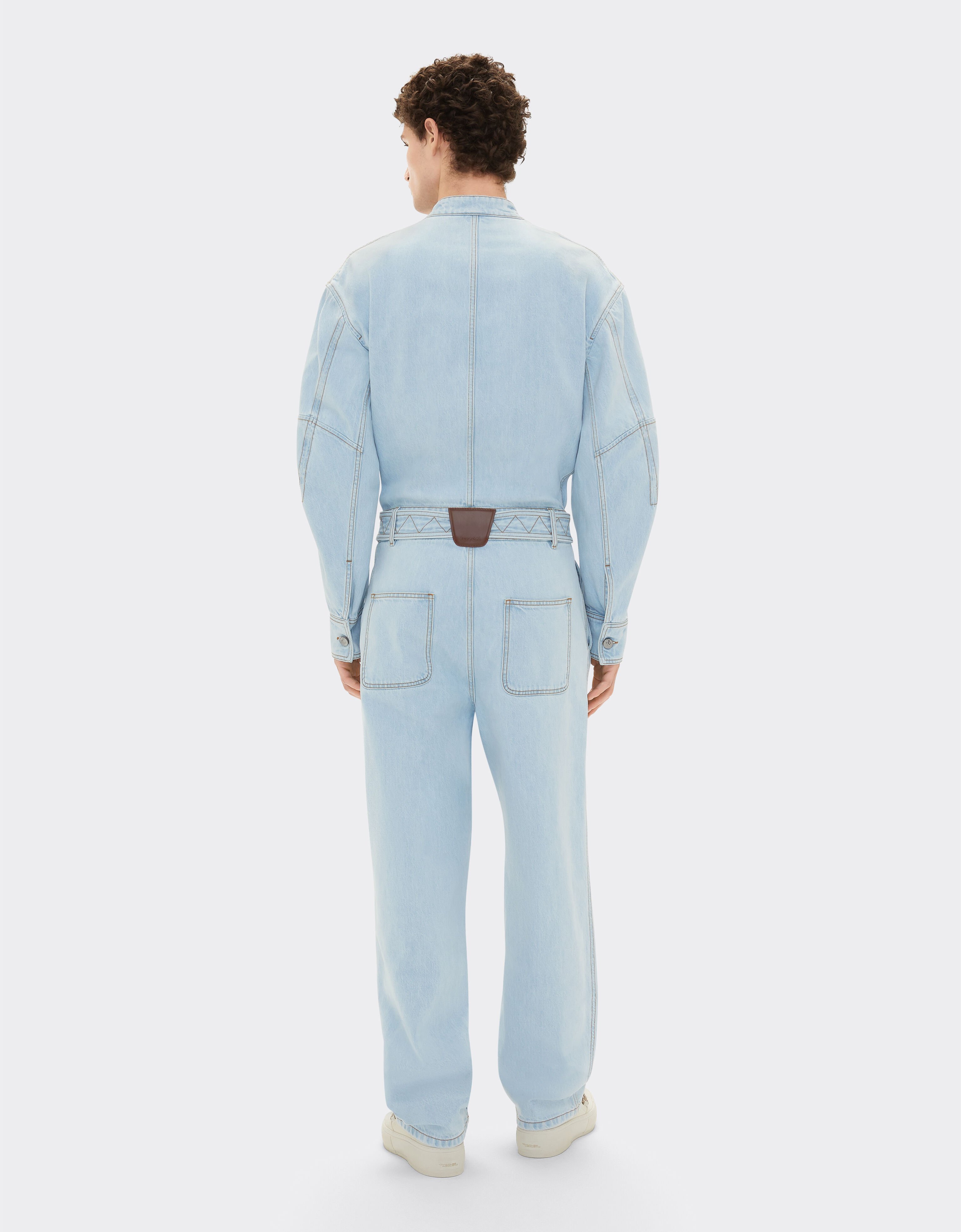 Ferrari Ferrari x Charles Leclerc stone-washed denim jumpsuit Light Denim 22776f