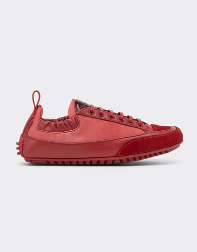 Ferrari Sneaker driver in nylon, suede e pelle Maison Red 50769f