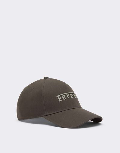 Ferrari Gorra de béisbol de sarga de algodón Caffè CANCP0007WCO0004f