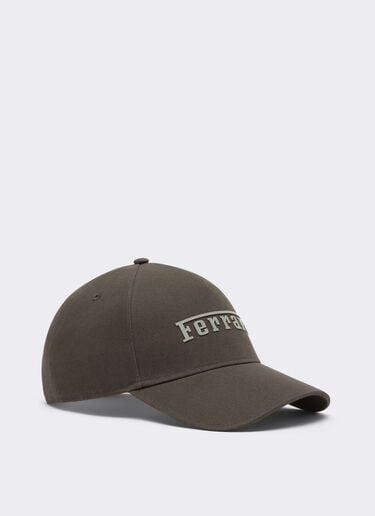 Gorra de béisbol de sarga de algodón Ferrari Gorra de béisbol de sarga de algodón Caffè CANCP0007WCO0004f