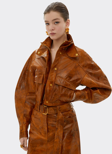 Ferrari Blouson bombardier en cuir de ronce Cuir 22358f