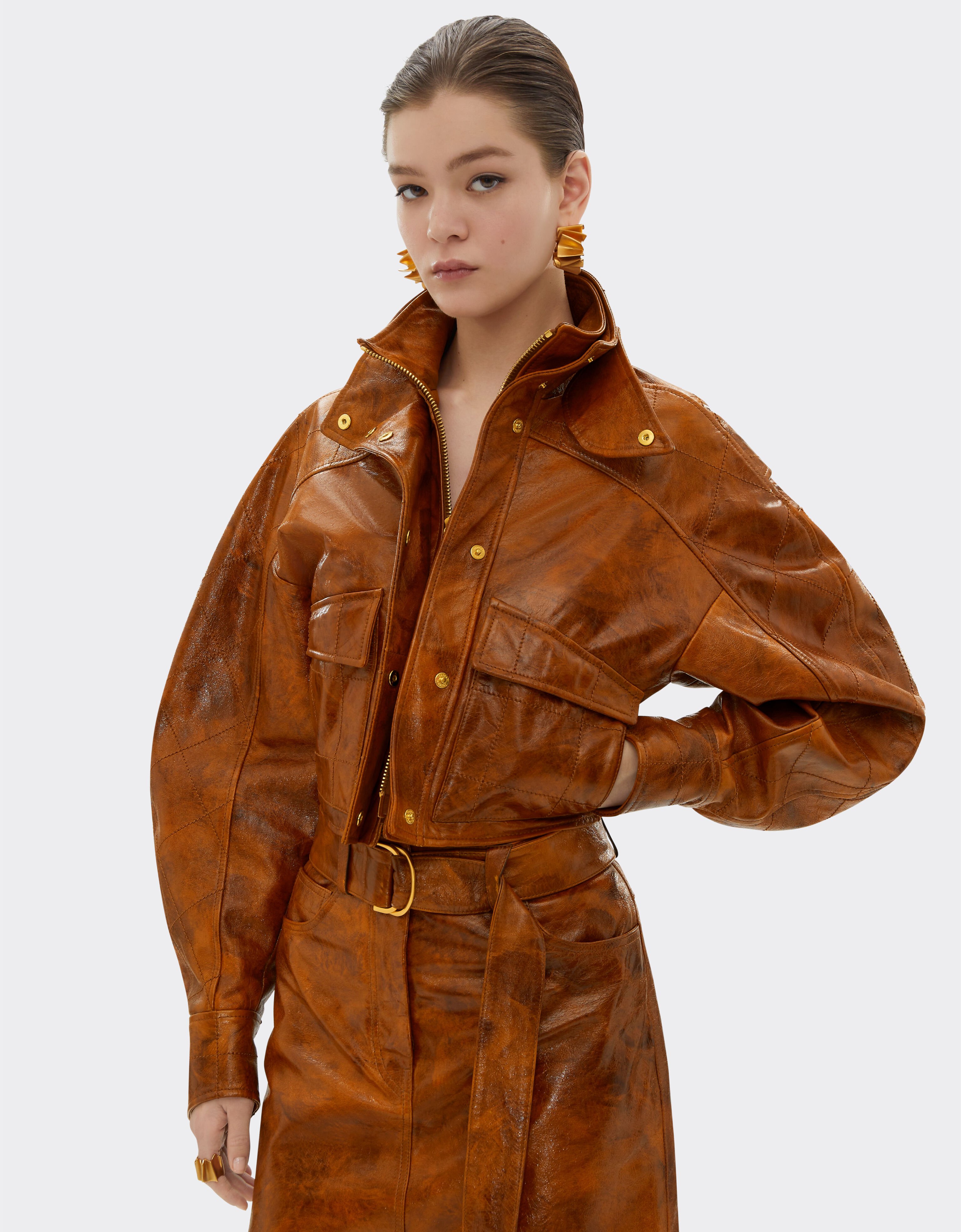Ferrari Blouson bombardier en cuir de ronce Cuir 22358f