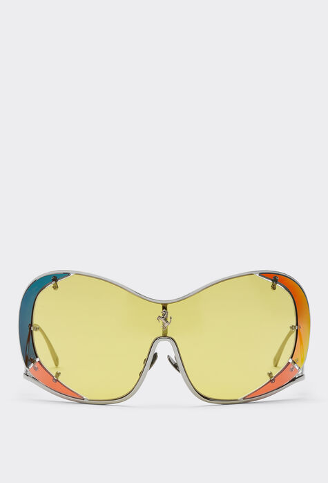 Ferrari Ferrari-Sonnenbrille mit gelben Gläsern Silber F1248f