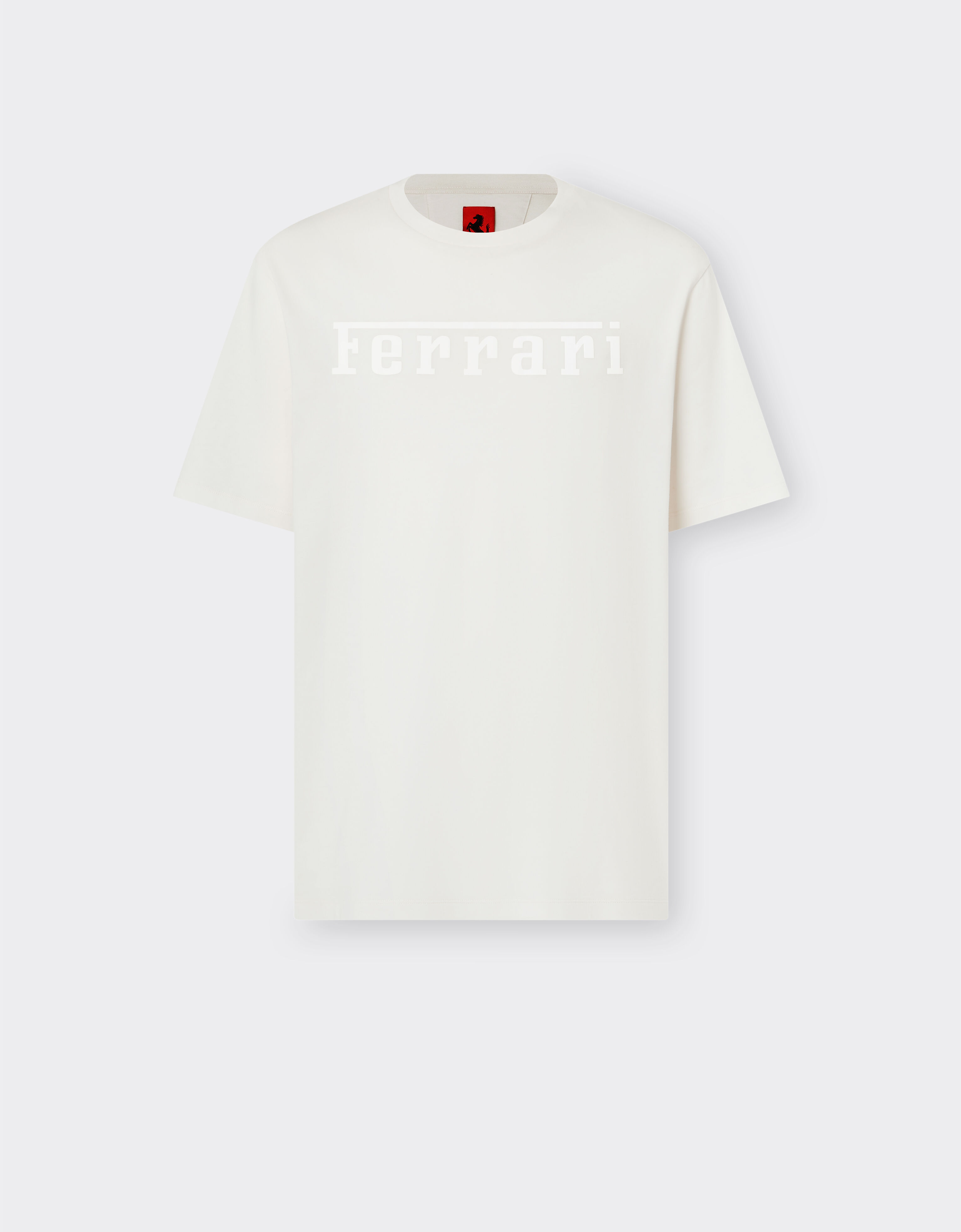 Ferrari Cotton T-shirt with Ferrari logo Ivory 21179f