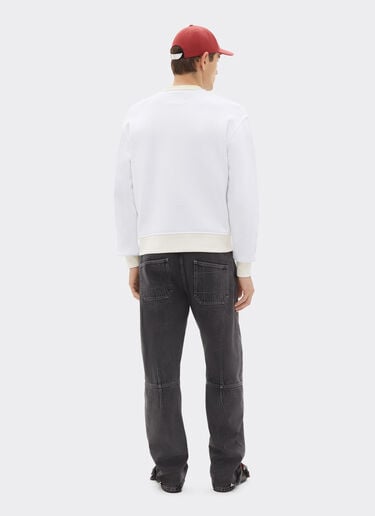 Ferrari Cotton sweatshirt with Ferrari logo Optical White 51022f