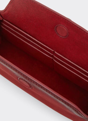 Ferrari Ferrari Dino wallet in shaded nubuck with shoulder strap Maison Red 50396f