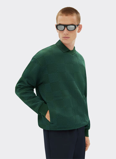 Ferrari Sudadera con efecto 3D y cuello en V Verde Ficus 21801f