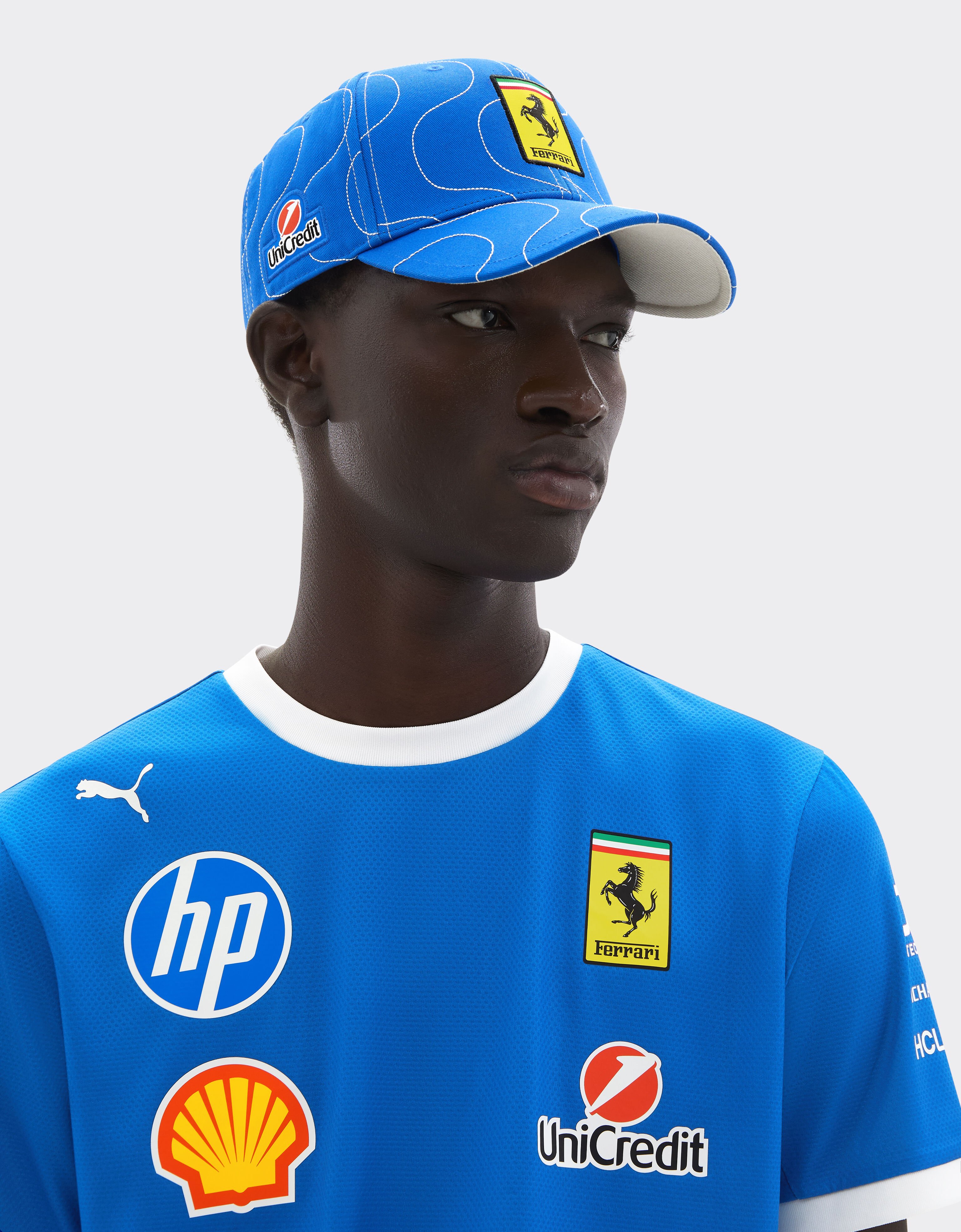 Ferrari Puma for Scuderia Ferrari HP 2025 Monza Limited Edition Replica T-shirt Blu Scozia LA0AEf