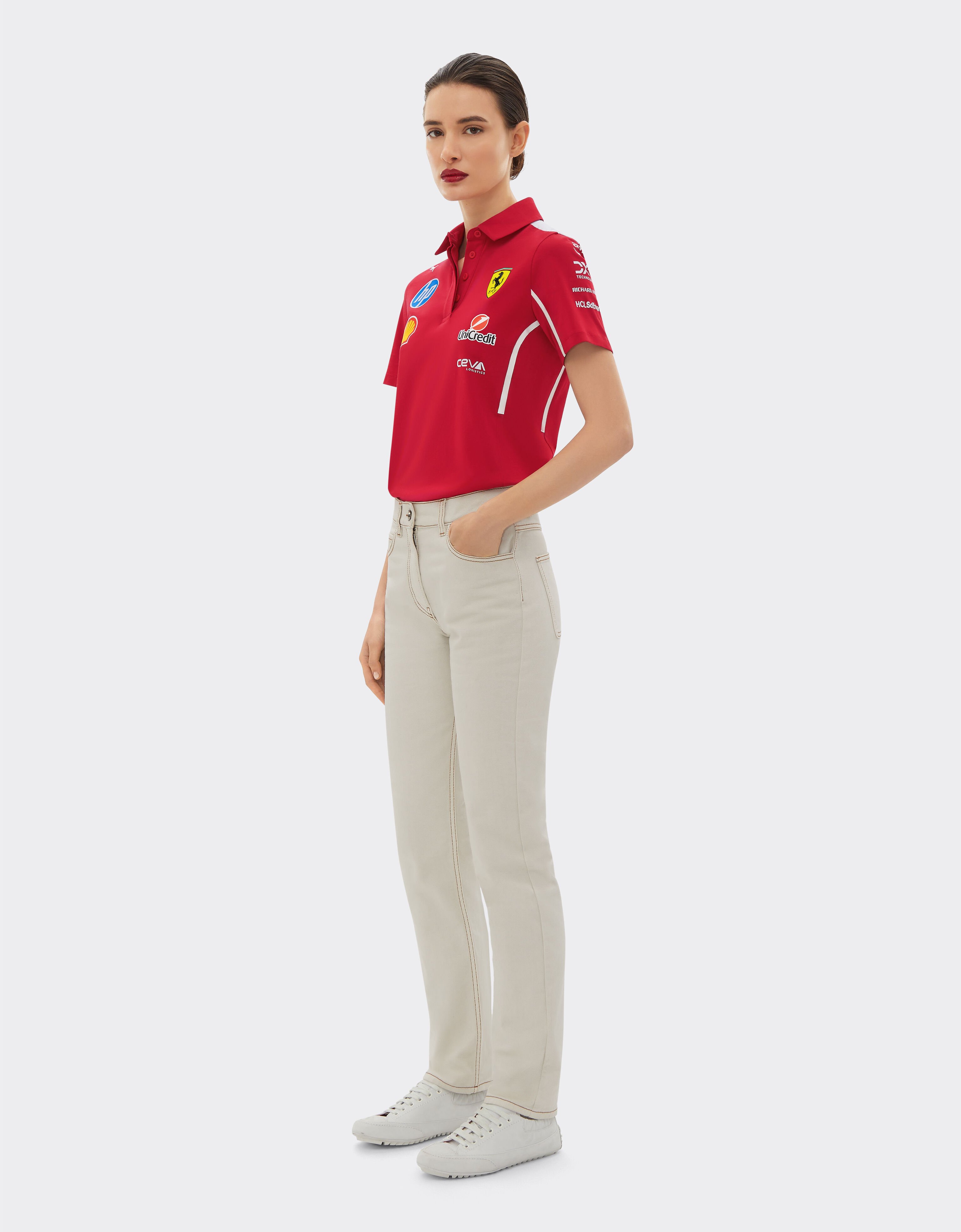 Ferrari Puma for Scuderia Ferrari HP 2025 Team polo shirt Cherry LA027f