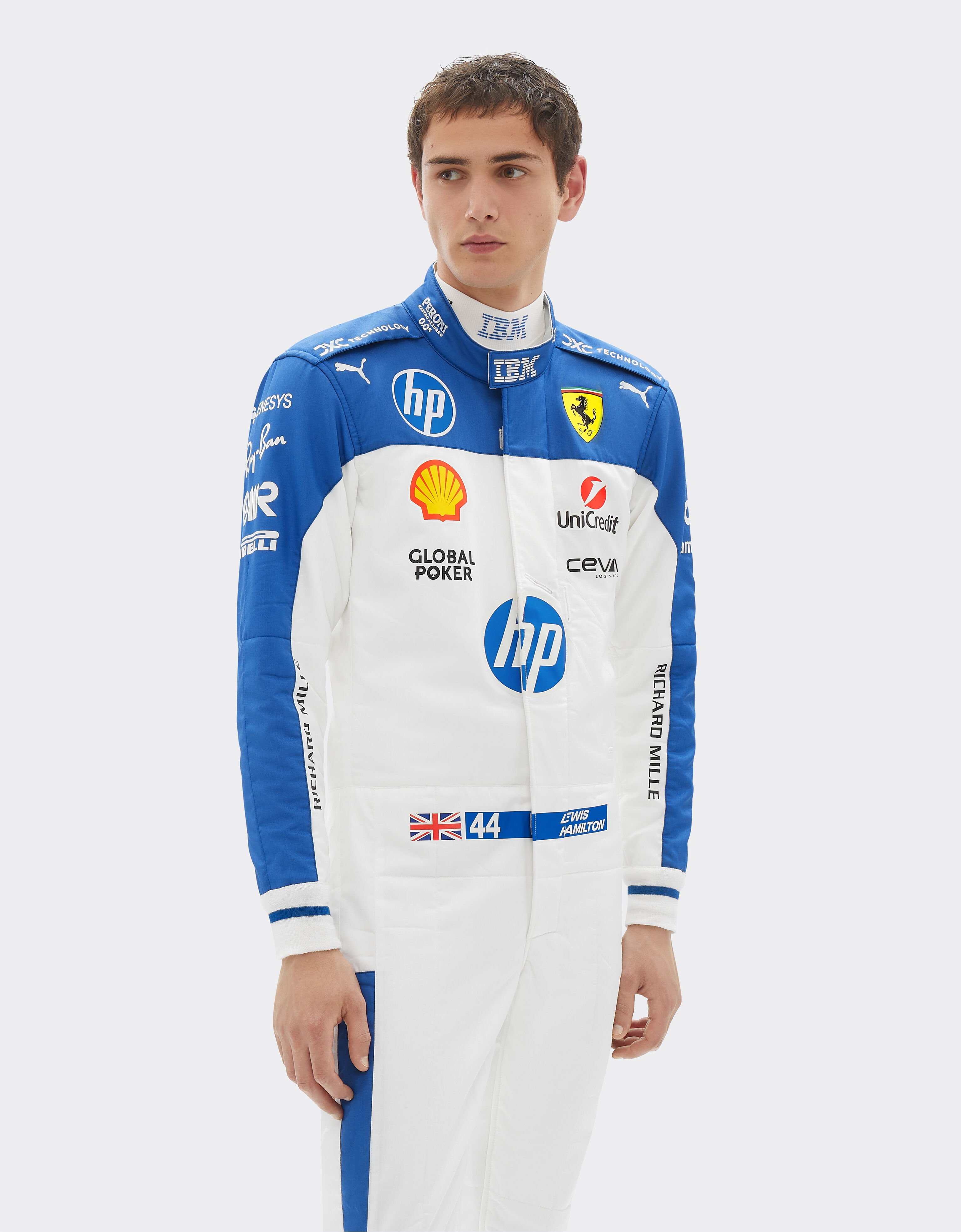 Ferrari Puma for Scuderia Ferrari Lewis Hamilton racing suit Optical White LA09Df