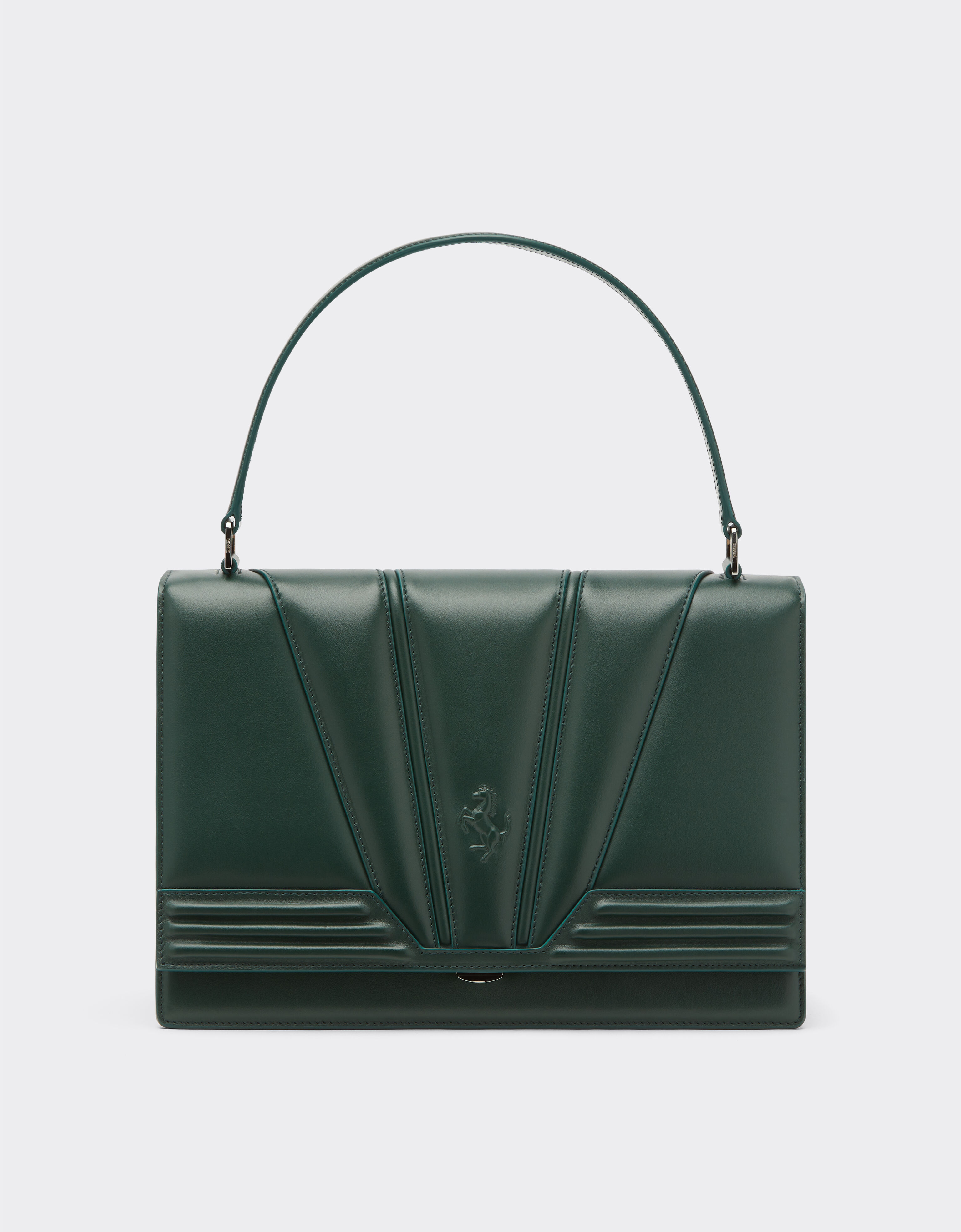 Ferrari Crossbody bag in smooth leather with 3D motifs Ebony 20578f