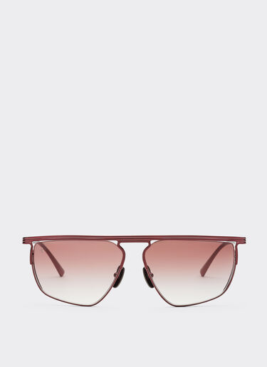 Ferrari Lunettes de soleil Ferrari en titane bordeaux avec verres dégradés bordeaux Bordeaux F1523f