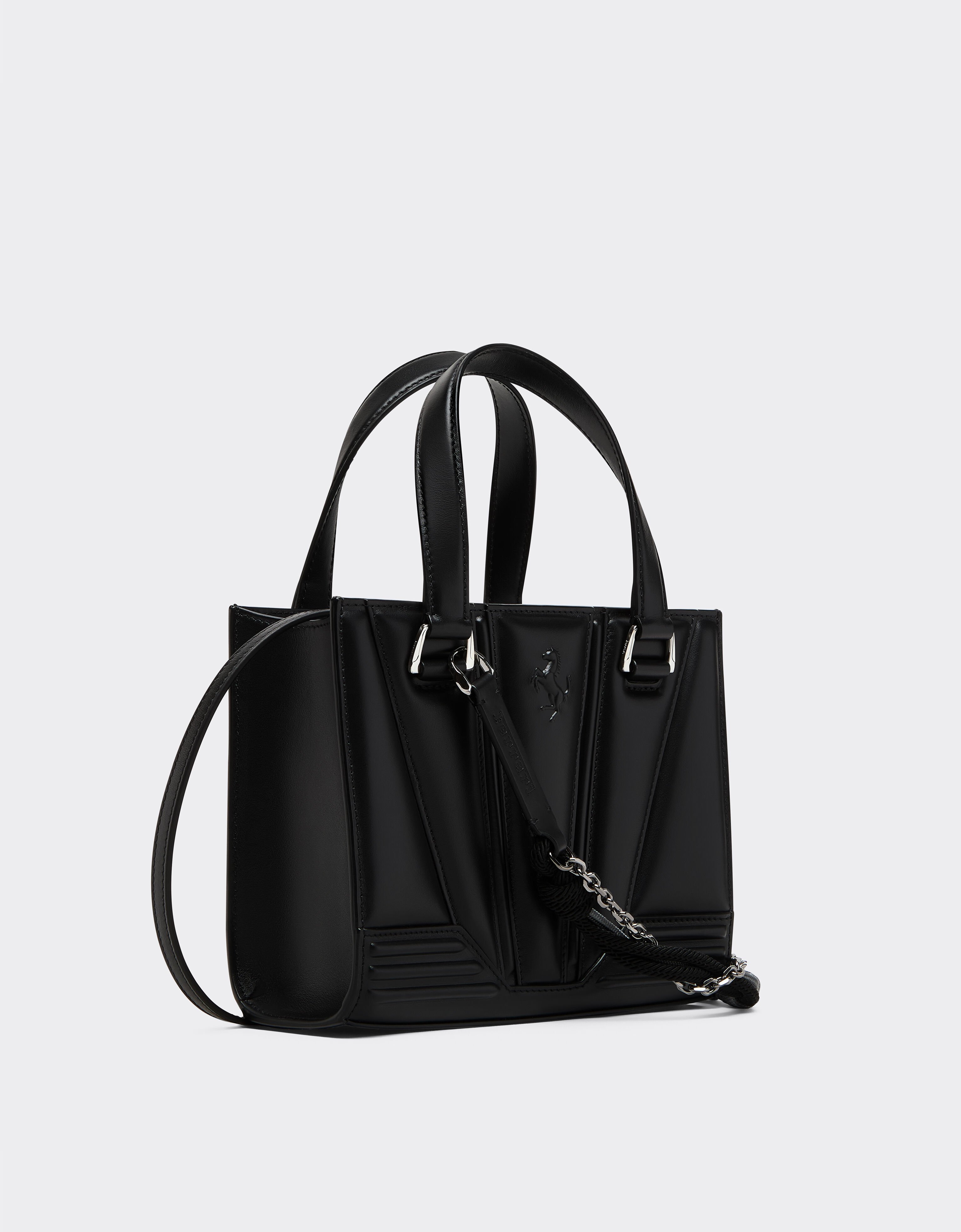 Ferrari GT mini tote bag Reacondicionado por Ferrari en cuero con scooby Negro 49880f