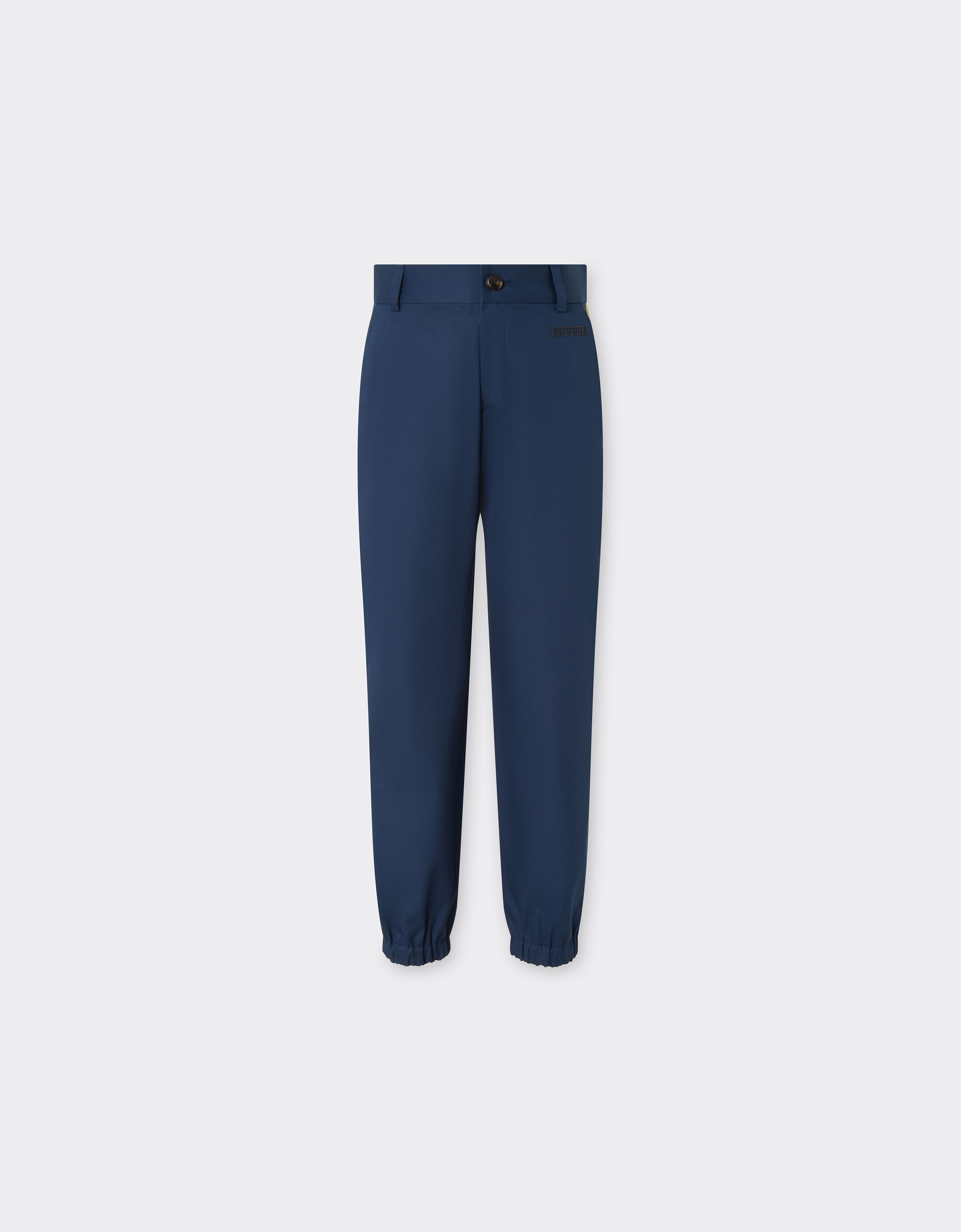 Ferrari Pantalón de gabardina de algodón Navy 22335fK
