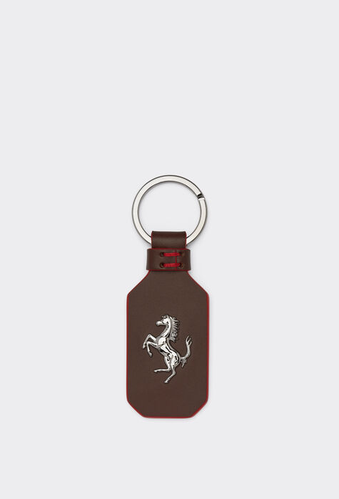 Ferrari 跃马装饰皮革钥匙扣 铁锈色 47156f