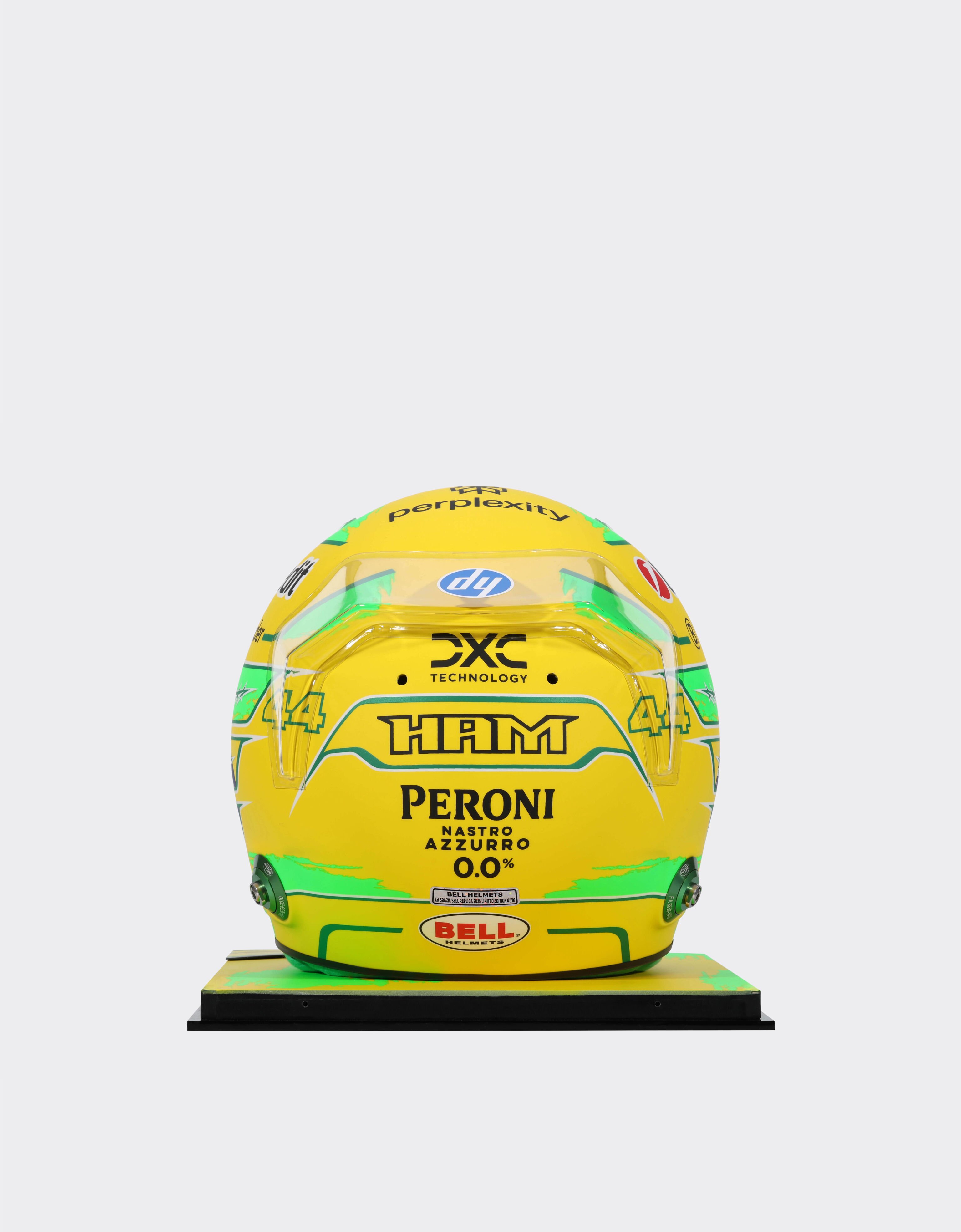 Ferrari Hamilton Brazil helmet in 1:1 scale - 2025 Special Edition MULTICOLORE LA07Gf