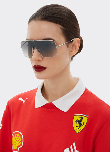 Ferrari Ray-Ban für Scuderia Ferrari RB3697MF in Metall mit grau verlaufenden Gläsern Dunkelgrau F1510f