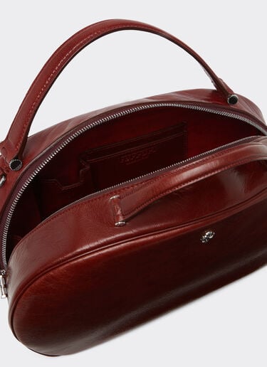 Ferrari Ferrari Dino Mini Bowling Bag Soft in semi-gloss leather Fired Brick 51009f