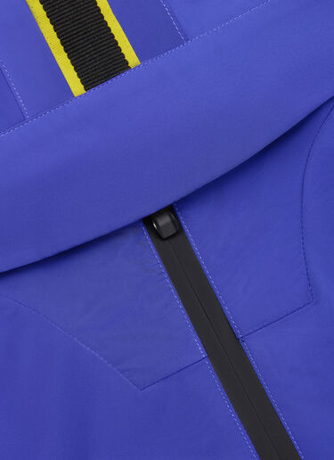 Ferrari Jacket in technical fabric with hood and Ferrari Shield detail Antique Blue 48523fK