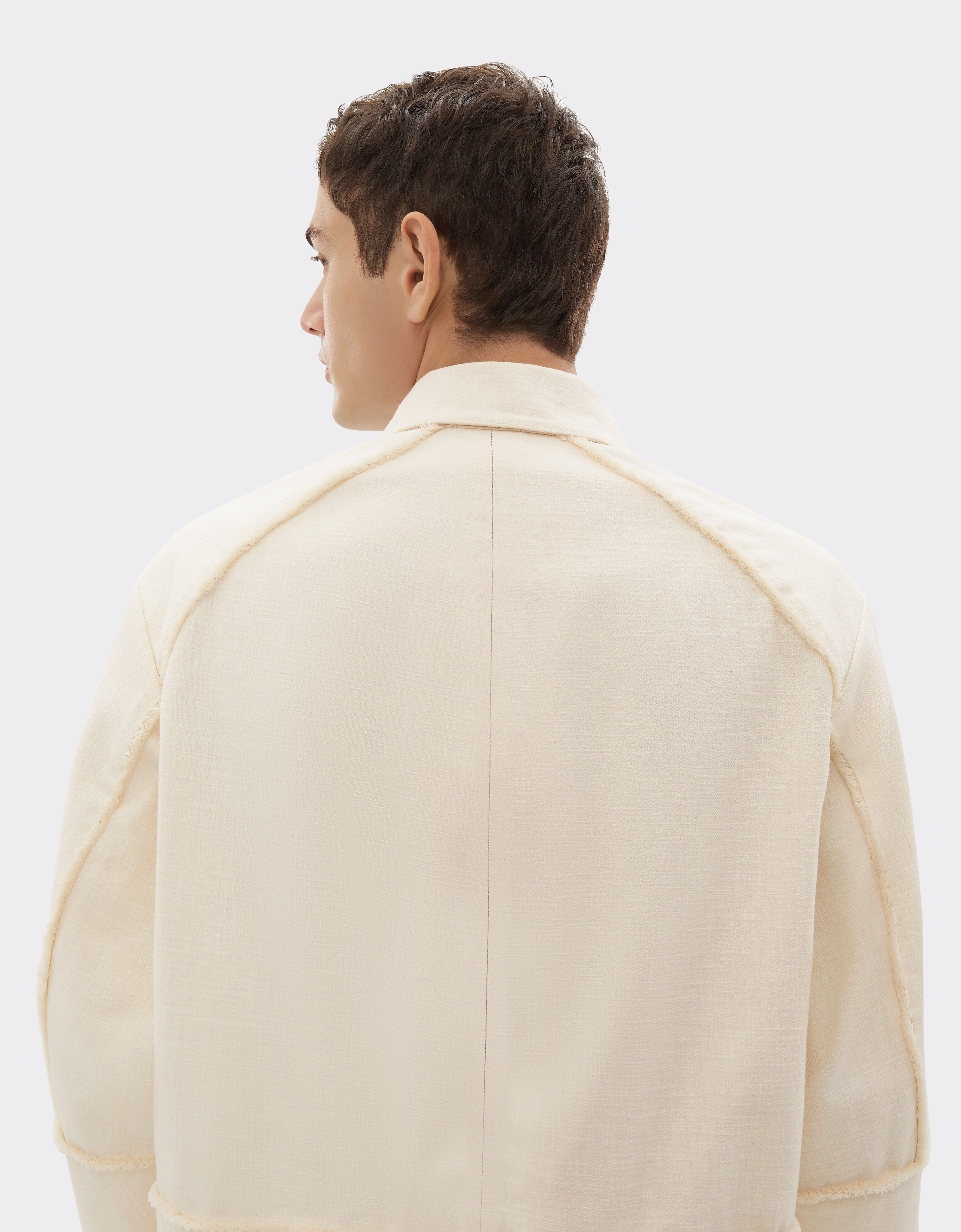 Ferrari Veste en coton malfilè Avorio 50955f