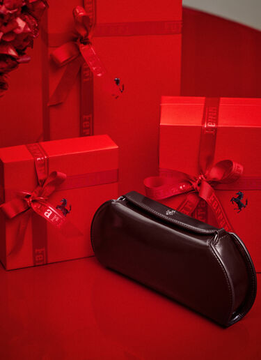 Ferrari Cartera de piel Ferrari Dino con bandolera Espresso 49275f