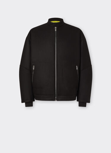 Blouson jacket in wool, nylon and cashmere in Black | Ferrari®