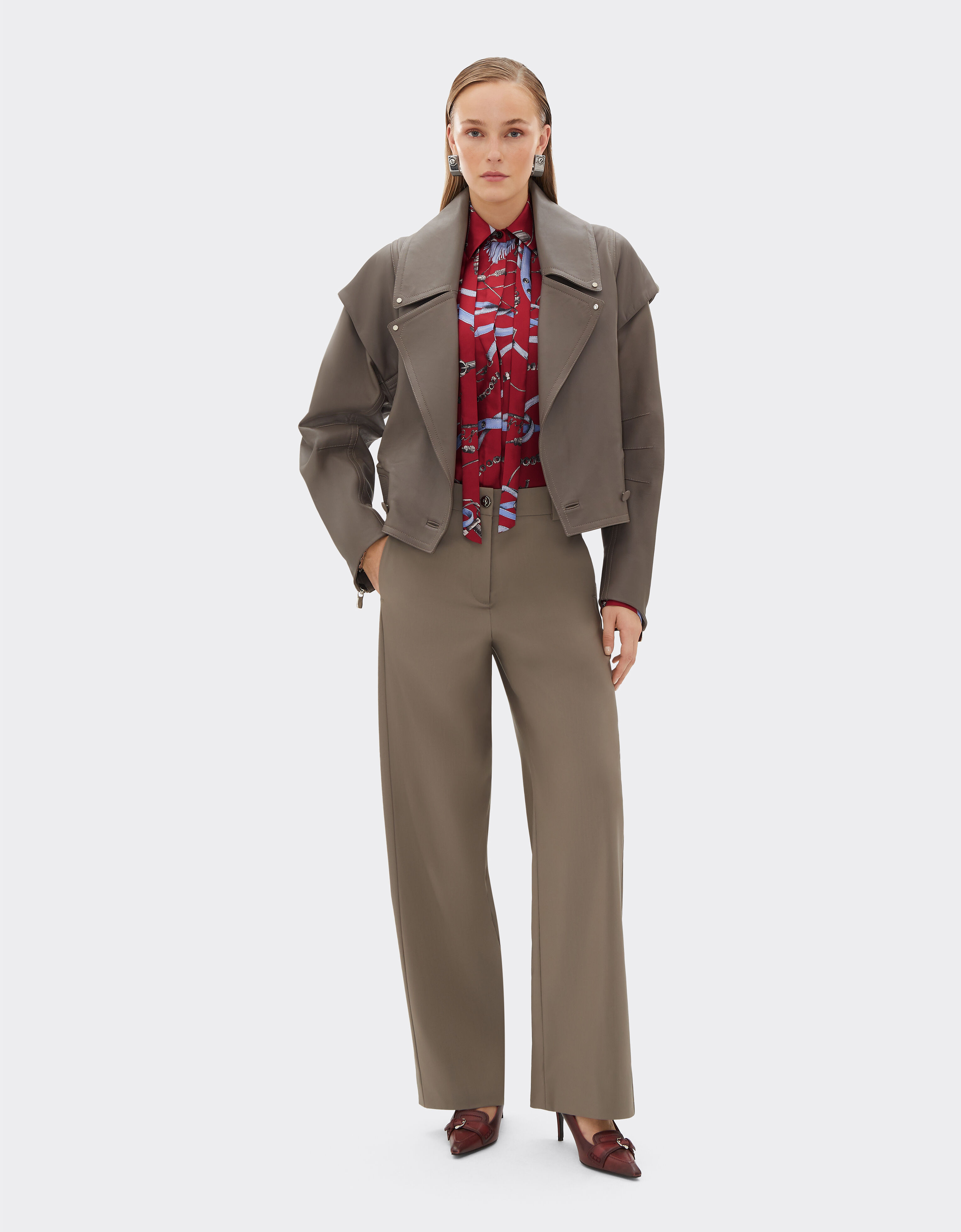 Ferrari Silk shirt with Ferrari Closet print Maison Red 50805f