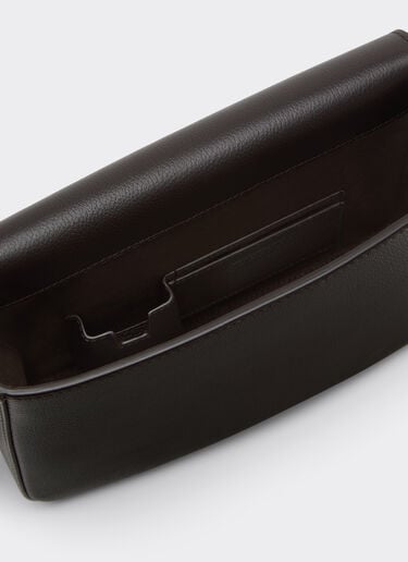 Ferrari Messenger bag in pelle granata Marrone Scuro 50583f