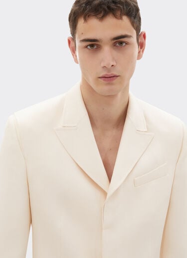 Ferrari Veste en soie shantung Avorio 50895f