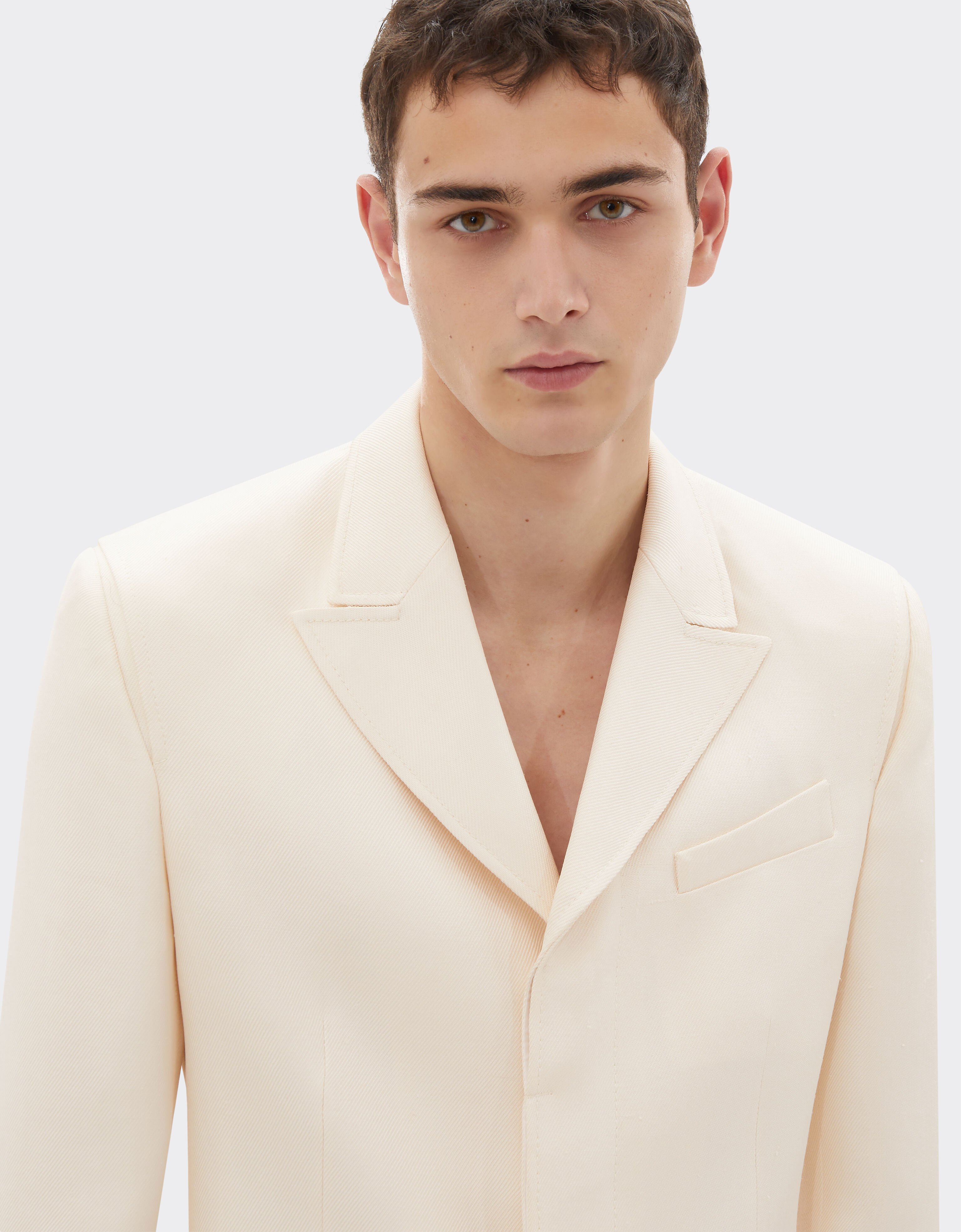 Ferrari Veste en soie shantung Avorio 50895f