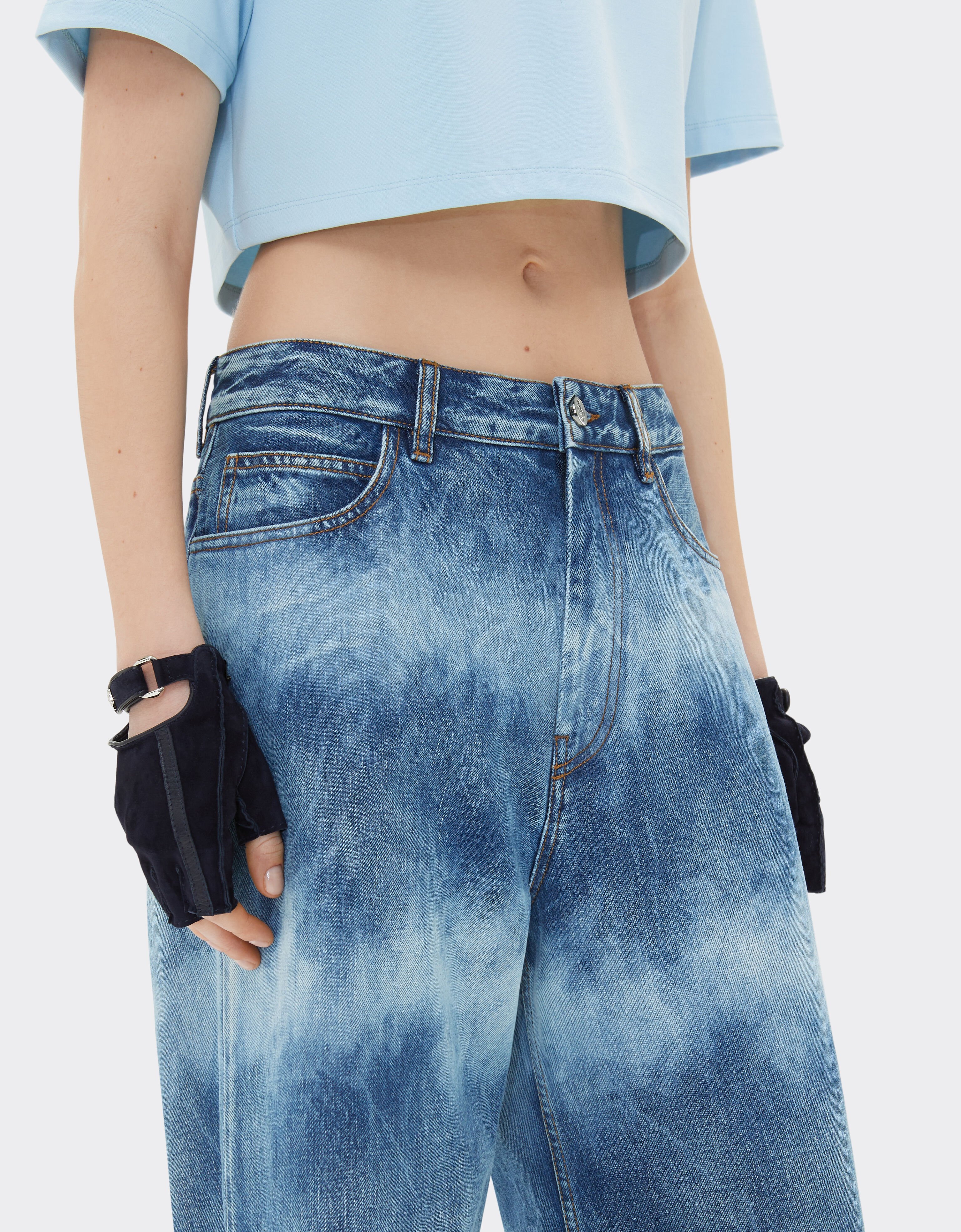 Ferrari Ferrari x Charles Leclerc tie-dye denim five-pocket trousers Dark Denim 22779f