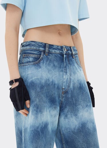 Ferrari x Charles Leclerc tie-dye denim five-pocket trousers Ferrari Ferrari x Charles Leclerc tie-dye denim five-pocket trousers Dark Denim 22779f