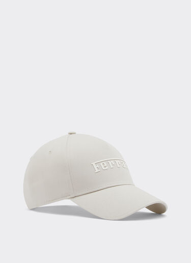 Ferrari Baseball cap with Ferrari logo Ecru 20403f